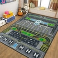 thumbnail image 3 of Aircraft Runway Traffic System Playmat Rugs - Kids Carpet With Rubber Backing, Airplane Tarmac Airport Play Mat Great For Bedroom Playroom - Non-Slip Have Fun Safe Nursery Rug-4x6ft, 3 of 6