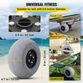 thumbnail image 3 of VEVOR Beach Balloon Wheels, 9" Replacement Sand Tires, PVC Cart Tires for Kayak Dolly, Canoe Cart and Buggy with Free Air Pump, 2-Pack, 3 of 9