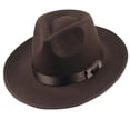 thumbnail image 3 of zobvuyeg Men & Women Vintage Wide Brim Fedora Panama Hat Sun Visor Cap, 3 of 4