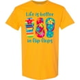 thumbnail image 3 of Inktastic Life is Better Flip Flops T-Shirt, 3 of 5