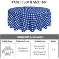 thumbnail image 2 of Round Tablecloth 60 Inch, Blue Grids Circle Tablecloth Heat Resistant Table Cloth Farmhouse Table Cover for Party, Wedding, Cocktail, Banquet, Festival, 2 of 8