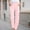 Light Pink, variant on Women's Plus Capri Pants for Women Jeans High Rise Women High Waisted Wide Leg Pants Casual Drawstring Elastic Trousers Comfy Straight Leg Long Pants with Pockets