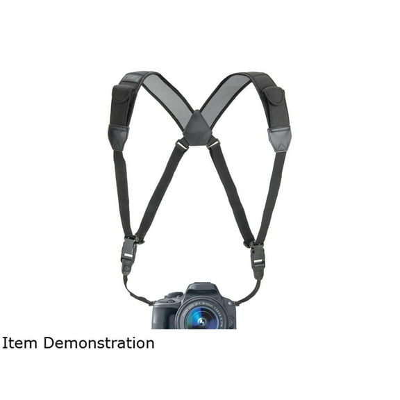 USA Gear DSLR Chest Harness Strap with Quick Release, Compatible with Canon, Nikon, Sony (Black)