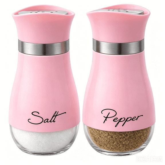 Salt and Pepper Shakers Set, Stainless Steel Spice Dispenser Salt Shaker with Glass Bottom, Modern Kitchen Counter Decor for Kitchen Cooking Table, RV, Camp, BBQ
