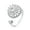 Silver, variant on Gold Crystal Anxiety Relief Spinning Ring, Fidget Ring Natural Stone Crystal Rings, Decompression Anti-Stress Anxiety Ring Spinner, Adjustable Rings For Women