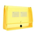 thumbnail image 1 of Kjfeif 1Pc A4 Plastic Expanding File Folder, Clear Envelope with Secure Closure & Label Pocket, Large Capacity Document Organizer for School, Office and Home, 9 Colors Available, 1 of 6