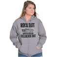 thumbnail image 3 of California Rock Out With Cellblock Unisex Fleece Graphic Zip Up Hoodie Brisco Brands 2X, 3 of 5