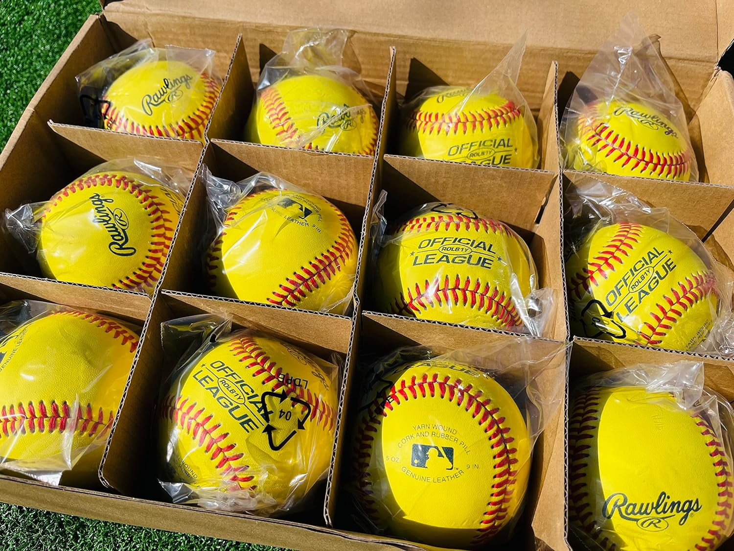 Rawlings | Official League Practice Baseballs | Optic Yellow | Multiple Count Options