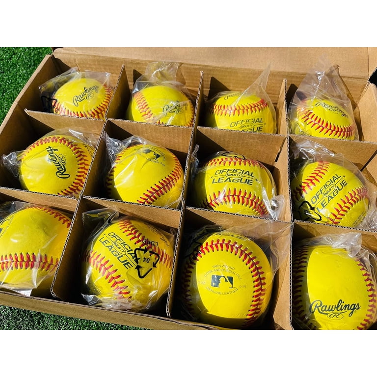 Rawlings Official League Practice Baseballs - Optic Yellow