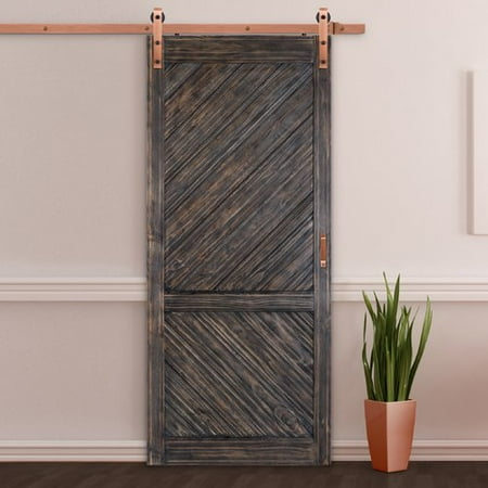Erias Home Designs Bent Strap Flat Track Barn Door Hardware Kit ... Erias Home Designs Bent Strap Flat Track Barn Door Hardware Kit ...