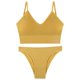 thumbnail image 1 of CINOON, conjunto de sujetador sin costuras para mujer, bragas sexis de cintura baja, sujetador sin aros, Bralette, lencería con relleno, sujetador, conjunto de ropa interior femenina suave Tan Jianjun unisex, 1 of 2