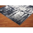 thumbnail image 2 of Ladole Rugs Durable Abstract Niagara Toronto Collection Turkish Micro Polyester Area Rug Carpet in Grey-Ivory, 7x10 (6'5" x 9'5" , 200cm x 290cm), 2 of 6
