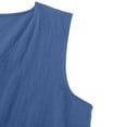 thumbnail image 3 of Summer Beach Dresses for Womens 2025 Plus Size Fashion Casual Sleeveless Solid Color Button Sun Beach Dress, 3 of 6