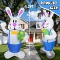 thumbnail image 2 of 6.2FT Easter Blow up Bunny Holding Easter Egg Inflatable Yard Decorations Giant Bunny with LED Lights for Holiday Party Indoor Outdoor Decor, 2 of 9