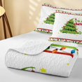 thumbnail image 4 of Erosebridal Christmas Truck Twin Quilt Set, Christmas Tree Twin Coverlet Set, White Steal Christmas 2 Pieces 1 Bedspread and 1 Pillowcase, 4 of 7