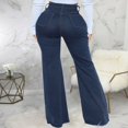 thumbnail image 5 of Vedolay Denim Pants Solid Color High Waisted Washed Fashion Jeans Dark Blue,L, 5 of 5