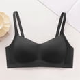 thumbnail image 3 of Alun Bras for Women Integrated Wireless Push up No Underwire Seamless Comfort T Shirt Everyday Bralettes Full Coverage Sides Supportive Pure Color Sports Bra Black 38, 3 of 5