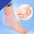 thumbnail image 2 of Protectores de talón de silicona - Protector de gel para mujeres y hombres - Alivio hidratante para ampollas, pies agrietados, fascitis plantar y espolones - Suaves., 2 of 3