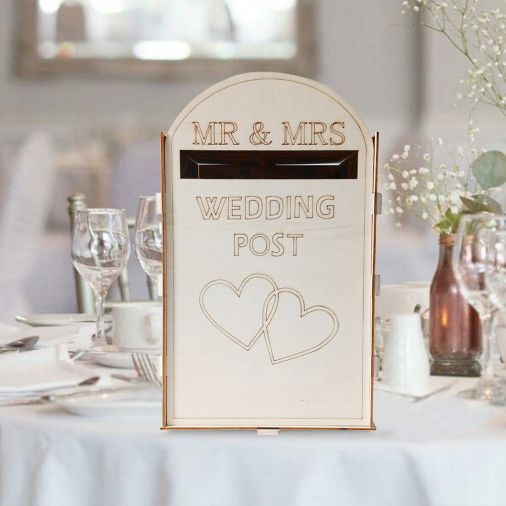 Viafly Solid Pine Fully Assembled Personalised Wedding Card Post Box Royal  Mail Style RRSW7886 - Walmart.com