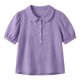 thumbnail image 4 of Neewe Womens Summer Tops Babydoll Button Short Sleeve Shirts Casual Cotton Linen Clothing Trendy 2026, 4 of 8