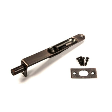 

National Hardware N287-011 Round Corner Recessed Flush Bolt 6 Inch Oil Rubbed Bronze