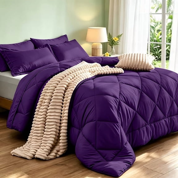 2Pcs Twin Quilted Christmas Comforter Set
