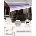 thumbnail image 4 of Purple Ombre Stripes Sun Shade Sail 6.5'x10' Rectangle Outdoor Shade Canopy, Minimalist Gradient Lines Texture Porch Shades Outdoor Sun Blocking Screen, Sunshade Cloth Covers for Patio/Deck/Garden, 4 of 5