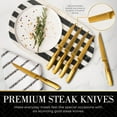 thumbnail image 5 of Styled Settings Gold Knife Set for Kitchen – 14-Piece Titanium-Coated Blades with Etched Leaves Pattern, Ultra-Sharp Stainless Steel, Durable & Stylish Kitchen Knife Block Set, 5 of 7