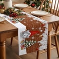 thumbnail image 5 of Red Gnomes Christmas Cotton Linen Table Runner for Dining Kitchen, Snowflake Xmas Tree Gifts Winter Wooden Wedding Outdoor Party Tablerunners Decor, Dresser Scarf Coffee Tablecloth Runners 13"x90", 5 of 9
