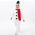 thumbnail image 5 of Ruyang Kids Plush Snowman Jumpsuit Set Long Sleeve Warm Jumpsuit with Scarf Hat Toddler Boys Girls Christmas Party Outfit, 5 of 6