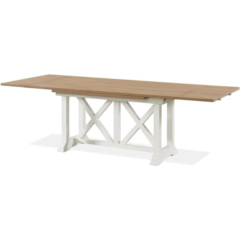 Riverside Furniture Osborne Wood Dining Table in Timeless Oak and