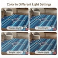 thumbnail image 7 of ODIKA 4'x6' Washable Area Rug Seascape Ocean Starfish Coral Emblems Marine Seashell Striped Flowing Dynamic for Home Office, Under Desk, Non-Slip Chair-Friendly, Flatwoven, 7 of 7