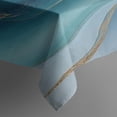 thumbnail image 3 of Blue Marble Gold Wave Pattern Rectangle Tablecloth 60"x84",Waterproof Polyester Rectangle Table Cloth, Wipeable Spillproof Polyester Tablecloth for Dining, Camping, Indoor and Outdoor, 3 of 5