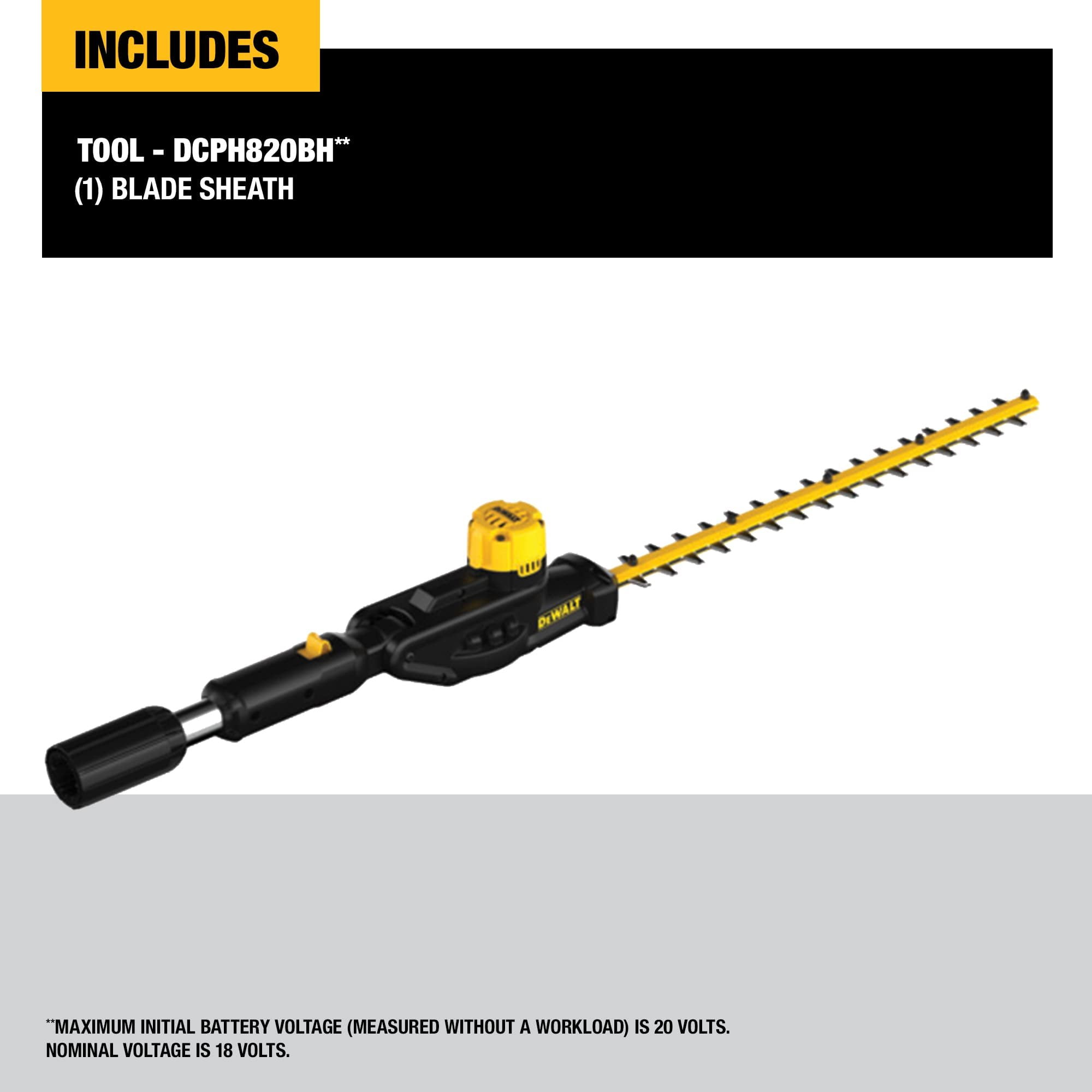 DEWALT 20V MAX Hedge Trimmer DCPH820B, Battery Powered - 22 In Blade, Tool Only