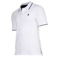 thumbnail image 2 of U.S. POLO ASSN. Polo de hombre con detalles en contraste - piqué, logotipo, algodón elástico Blanco L (Large), 2 of 3