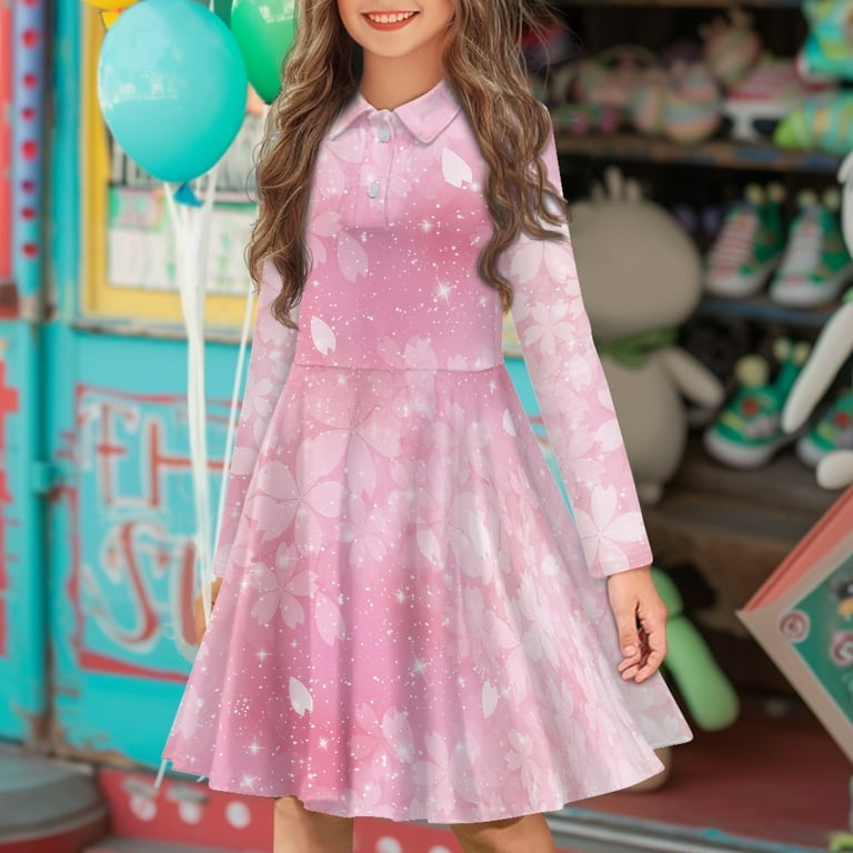 Disnimo Cherry Blossom Dress Girls Midi Dress Girl Fall Dress Long Sleeve Skater Dress Girls Casual Dresses Size 5-6 Girls Swing Dress Child Twirling Disnimo Cherry Blossom Dress Girls Midi Dress Girl Fall Dress Long Sleeve Skater Dress Girls Casual Dresses Size 5-6 Girls Swing Dress Child Twirling