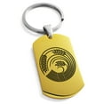 thumbnail image 1 of Stainless Steel Circle of Rice Plant Kamon Crest Engraved Dog Tag Keychain Keyring, 1 of 1
