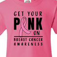 thumbnail image 4 of Inktastic Breast Cancer Awareness Get Your Pink on Youth T-Shirt, 4 of 5