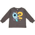 thumbnail image 3 of Inktastic Rocket Space Ship Happy Second Birthday Boys or Girls Long Sleeve Toddler T-Shirt, 3 of 5