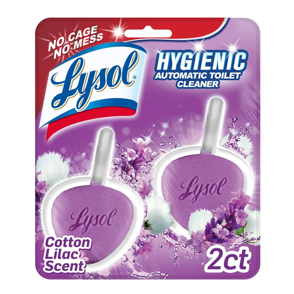 Lysol Hygienic Automatic Toilet Bowl Cleaner, Cotton Lilac, 2ct
