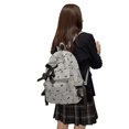 thumbnail image 5 of HJYCHN Bookbag for Girls Ruffled Quilted Bow Ribbon Backpack Back to School Supplies for Kids Boys Backpack Grey, 5 of 5