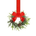 thumbnail image 1 of CaiYueKe Christmas Wreath Artificial Pine Cone Berry Decor with Velvet Bow Window Door Hanging Holiday Decorations for Home Festive Party Garland Ornament, 1 of 2