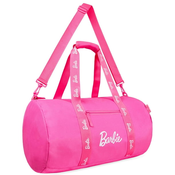 Bolsa de Fin de Semana Barbie Rosa Espaciosa con Bolsillos con Cremallera para Mujer