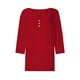 thumbnail image 4 of Top casual de mujer con manga tres cuartos y tejido jacquard, blusa elegante y cómoda para el día a día, tallas S-XXL, 4 of 5