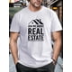 thumbnail image 1 of T-shirt For Men, "REAL Estate" Graphic Print Short Sleeve s For Males Tee For Adult, Men, Women, Teen, Teenager, Adolescent, Youth, 1 of 6