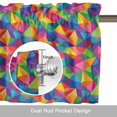 thumbnail image 6 of Abstract Geometric Valance Curtain for Windows Color Modern Artificial Shape Rod Pocket Curtain Valances Short Window Treatments Panels for Kitchen Bathroom Laundry Room Basement 42 x 18 Inch, 6 of 9