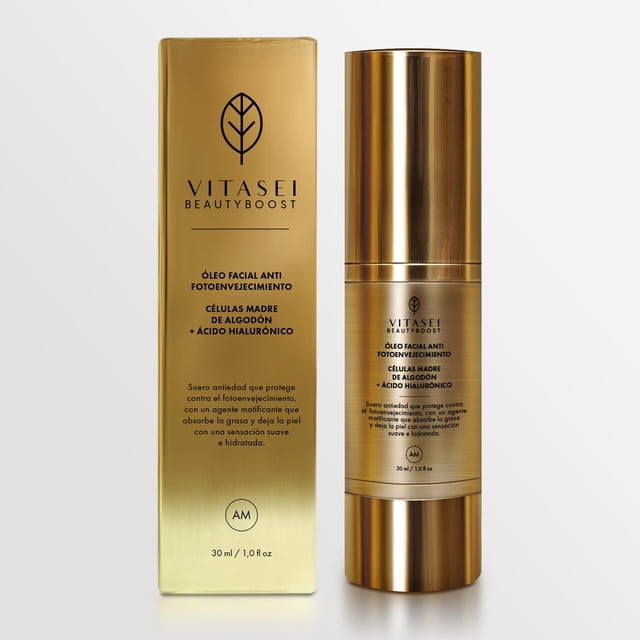 Vitasei | Serum Facial Dia con Ácido Hialurónico y Células Madre Algodón de Arabia de 30ml | Hidratación Extrema