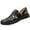 Black, variant on Mens Casual Closed Toe Leather Sandals Outdoor Fisherman Adjustable Summer Shoes