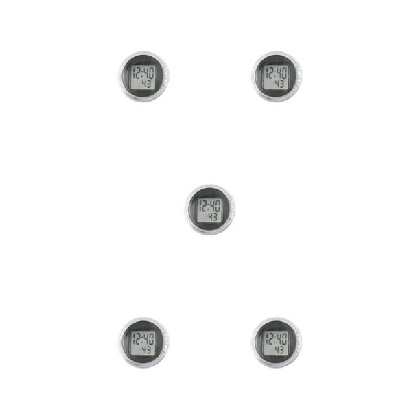 Kenally Reloj de salpicadero, reloj adhesivo multiusos, accesorios ligeros para motocicleta, Mini relojes, temporizador Digital con Type5 NO5