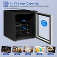 thumbnail image 4 of Canddidliike 60 Can Beverage Mini Refrigerator with Glass Door, Fridge with Freezer, Fridge, 4 of 7